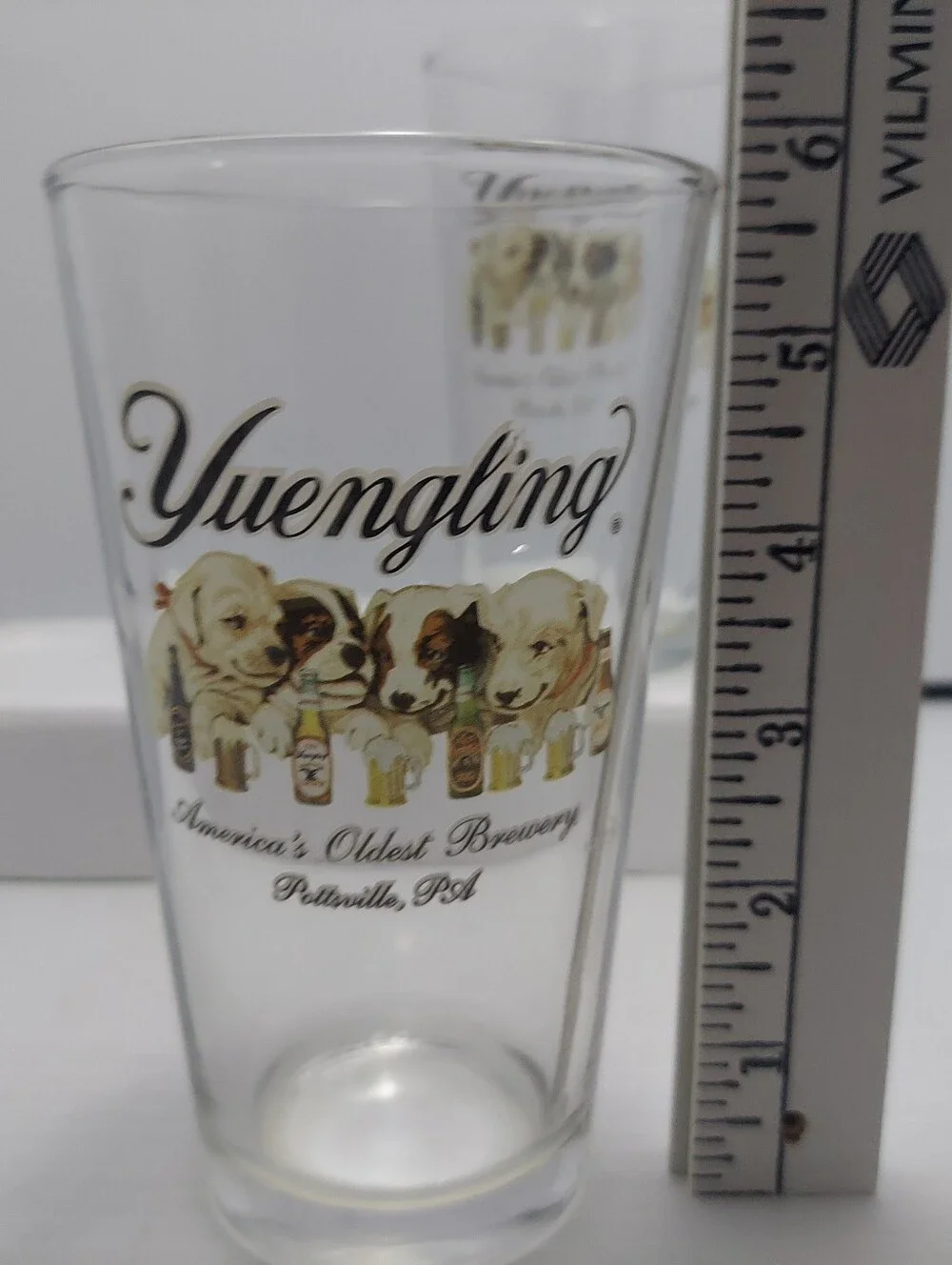 Yuengling Clear Pint Glass with Dog Artwork - Clear - Picture 5 of 14